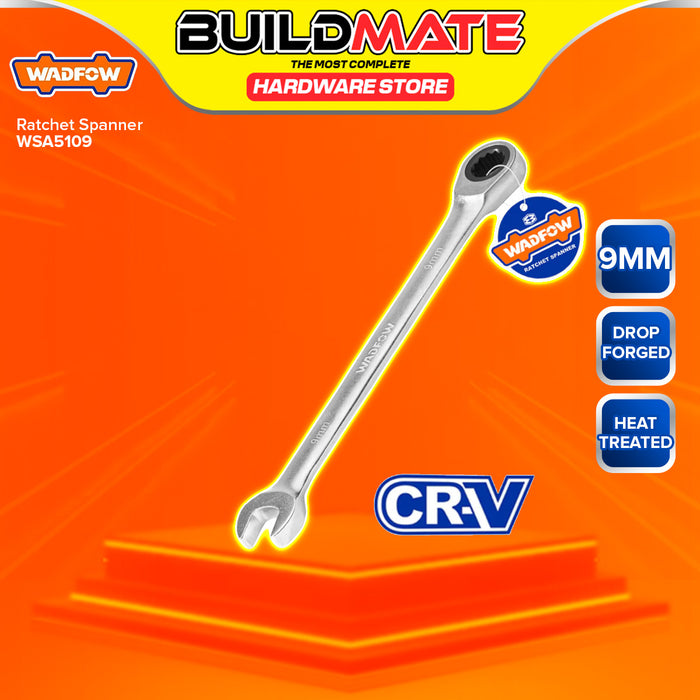 BUILDMATE Wadfow Combination Ratchet Spanner Wrench 6mm-18mm Cr-V Matte Finish Open- Ended Wrench SOLD PER PIECE - IHT