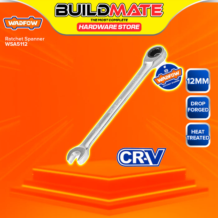 BUILDMATE Wadfow Combination Ratchet Spanner Wrench 6mm-18mm Cr-V Matte Finish Open- Ended Wrench SOLD PER PIECE - IHT
