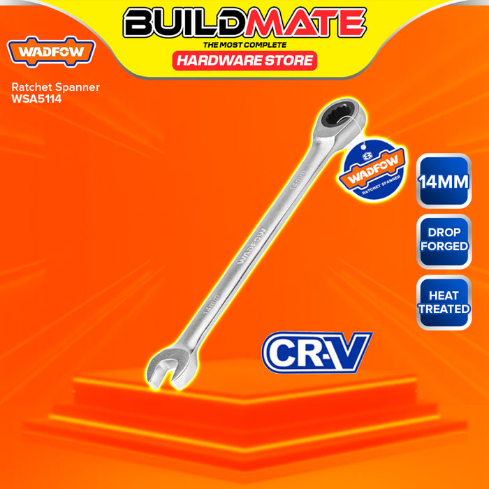 BUILDMATE Wadfow Combination Ratchet Spanner Wrench 6mm-18mm Cr-V Matte Finish Open- Ended Wrench SOLD PER PIECE - IHT