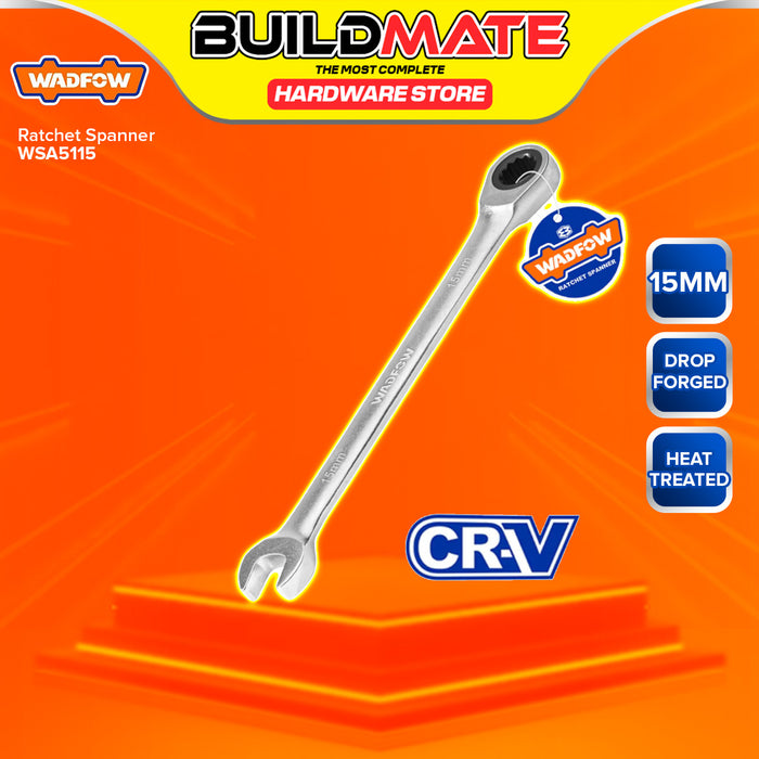 BUILDMATE Wadfow Combination Ratchet Spanner Wrench 6mm-18mm Cr-V Matte Finish Open- Ended Wrench SOLD PER PIECE - IHT