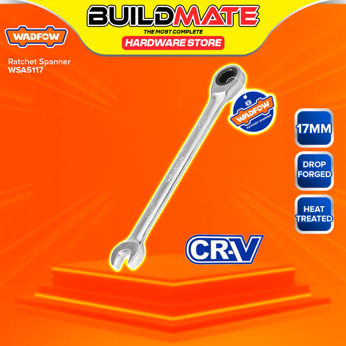BUILDMATE Wadfow Combination Ratchet Spanner Wrench 6mm-18mm Cr-V Matte Finish Open- Ended Wrench SOLD PER PIECE - IHT