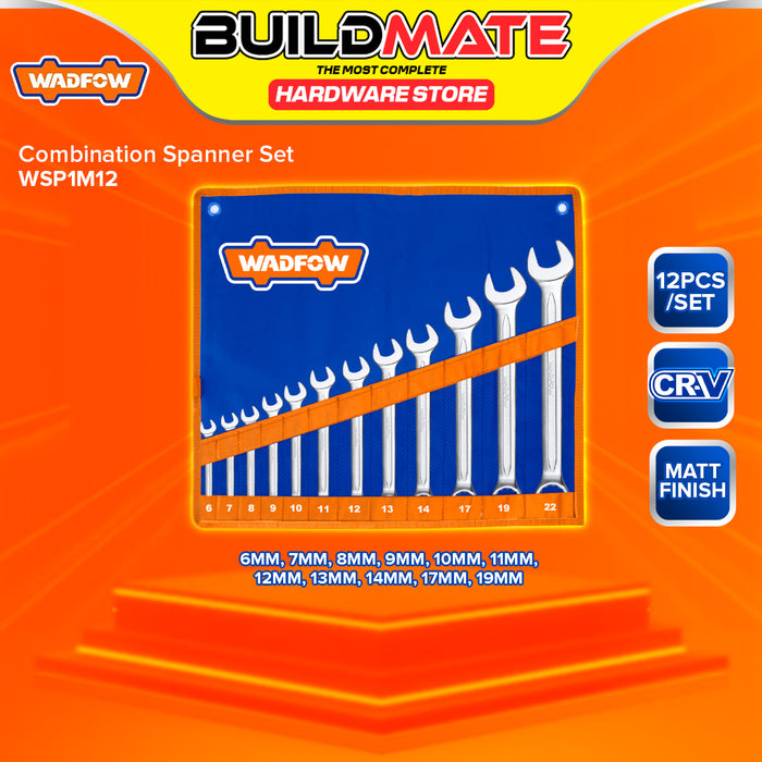 BUILDMATE Wadfow 12PCS Combination Spanner Set 6MM-22MM Gear Ring Combination Set WSP1M12 - WHT