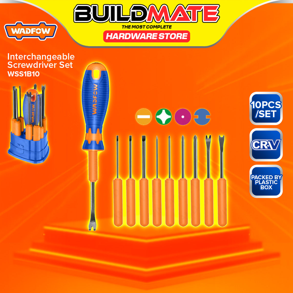 BUILDMATE Wadfow 10PCS/SET Interchangeable Screwdriver Set for Repair ...