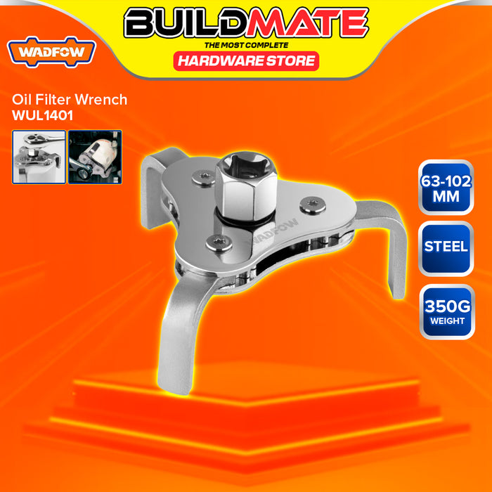 BUILDMATE Wadfow Three (3) JawS Oil Filter Wrench Car Repair Tools Adjustable Remover Tool WUL1401 - WHT