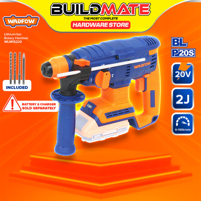 Buildmate Hardware BUILDMATE Wadfow Lithium-Ion Cordless 20V Brushless Rotary Hammer Dril ...