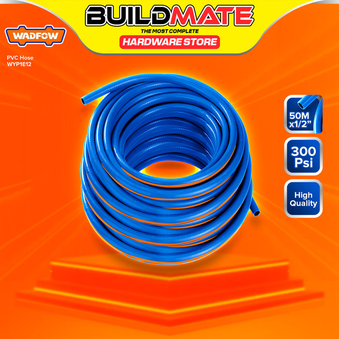 BUILDMATE Wadfow 1/2" Inch Flexible PVC Garden Hose 20M - 50M Water Pipe Hose for Gardening and Cleaning Watering Sytem SOLD PER METER WYP1E12 / WYP1E20 / WYP1E30 - WHT