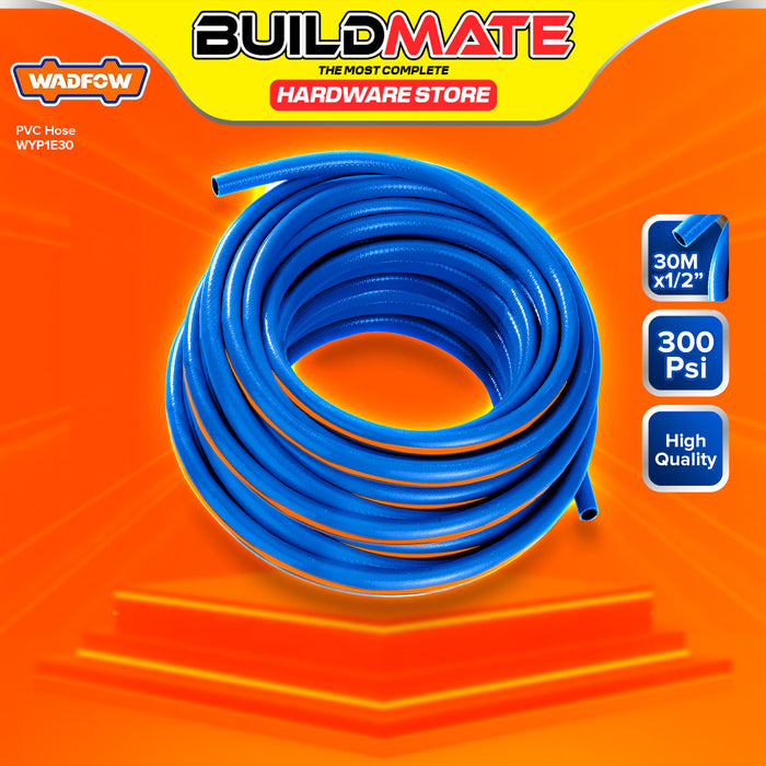 BUILDMATE Wadfow 1/2" Inch Flexible PVC Garden Hose 20M - 50M Water Pipe Hose for Gardening and Cleaning Watering Sytem SOLD PER METER WYP1E12 / WYP1E20 / WYP1E30 - WHT