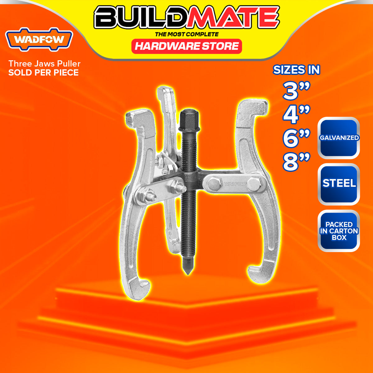 Buildmate Hardware BUILDMATE Wadfow 3 Jaws Puller Remover Jaw Bearing Universal Triangle ...