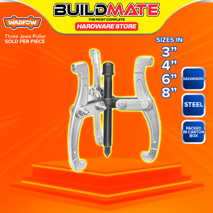 BUILDMATE Wadfow Three (3) Jaws Gear Puller 3" - 8' Inch Removal Bearing Car Gear Wheel Pullers Remover Hand Tool SOLD PER PIECE - WHT&nbsp;
