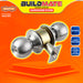BUILDMATE WADFOW Cylindrical Door Knob Set Entrance / Privacy Function Lockset Door Lock Knobset SOLD PER SET WQH1501 / WQH1502 - WHT