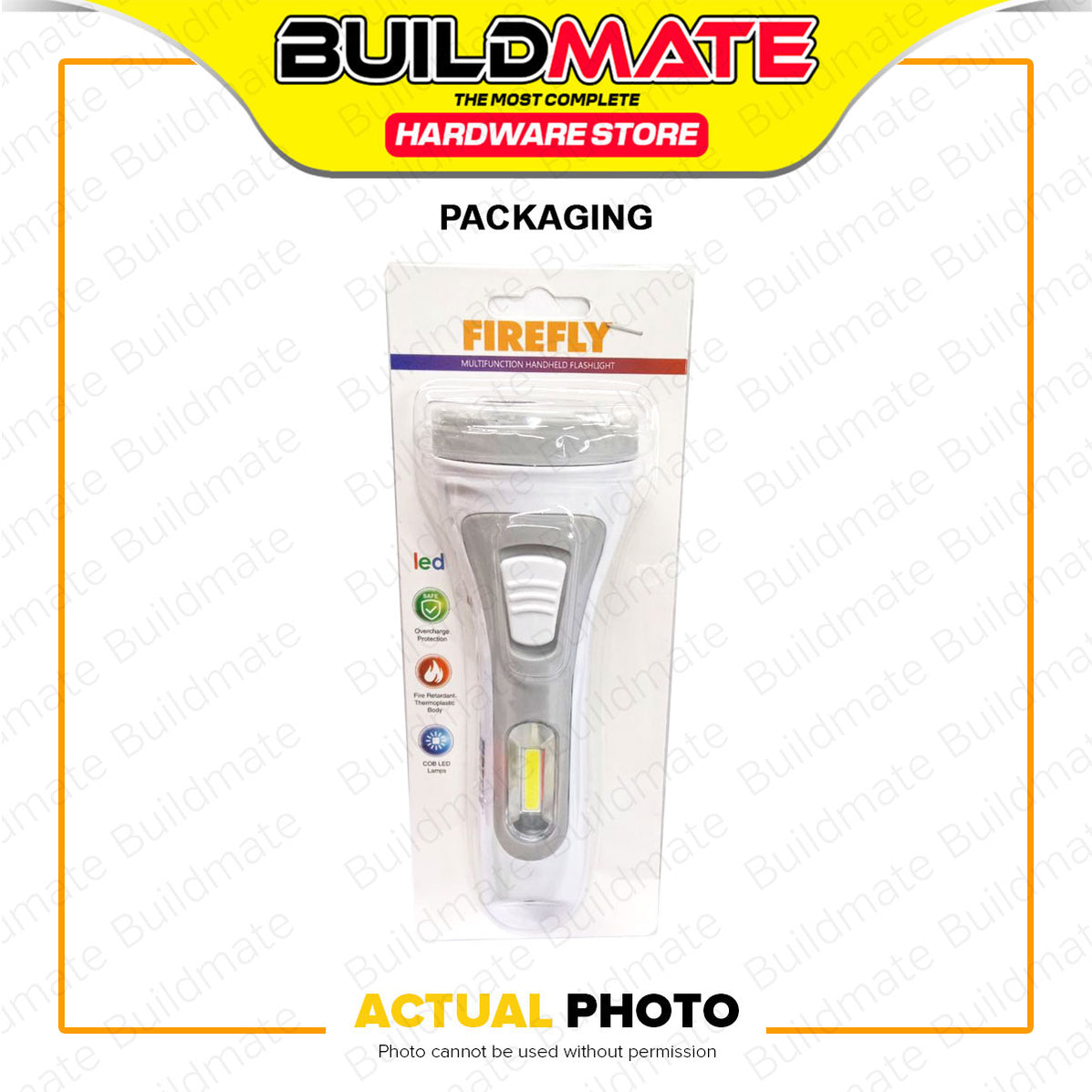 BUILDMATE Firefly Multifunction Handheld Flashlight LED Rechargeable P ...