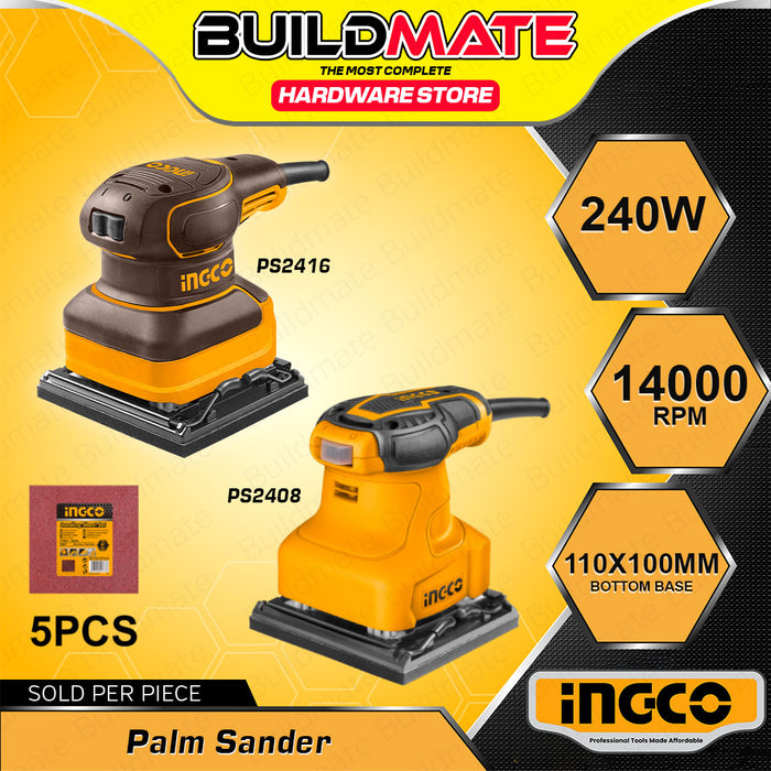 Ps2416 BUILDMATE Ingco Palm Sander 240W Finish Orbital Sheet Sander Power Too ...
