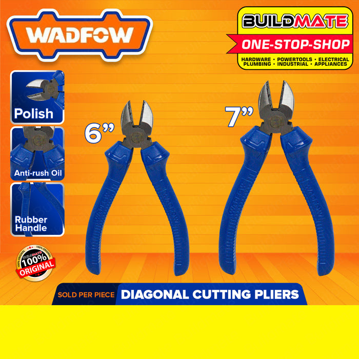 WADFOW Diagonal Cutting Pliers 6" Inch | 7" Inch [SOLD PER PIECE] Side Cutter Wire Cutters Pliers Tool Anti-Rust Oil Hand Tool Precision Side Cutter WPL3926 | WPL3927 •BUILDMATE• WHT