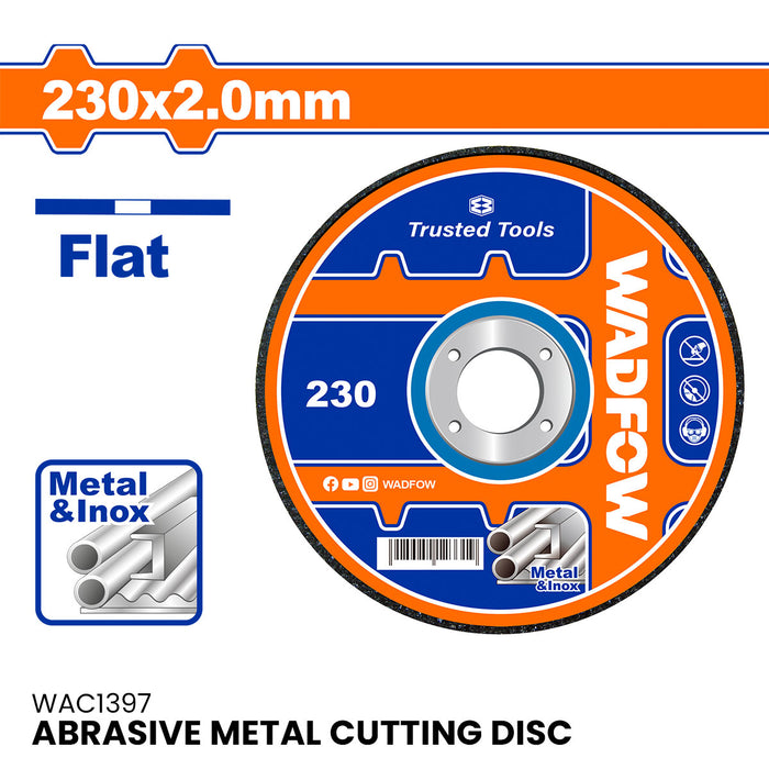 BUILDMATE Wadfow Abrasive Metal Cutting Disc Metalworking Flat Centre Cut-Off Wheel Blade For Metal & Stainless Steel SOLD PER PIECE - WHT
