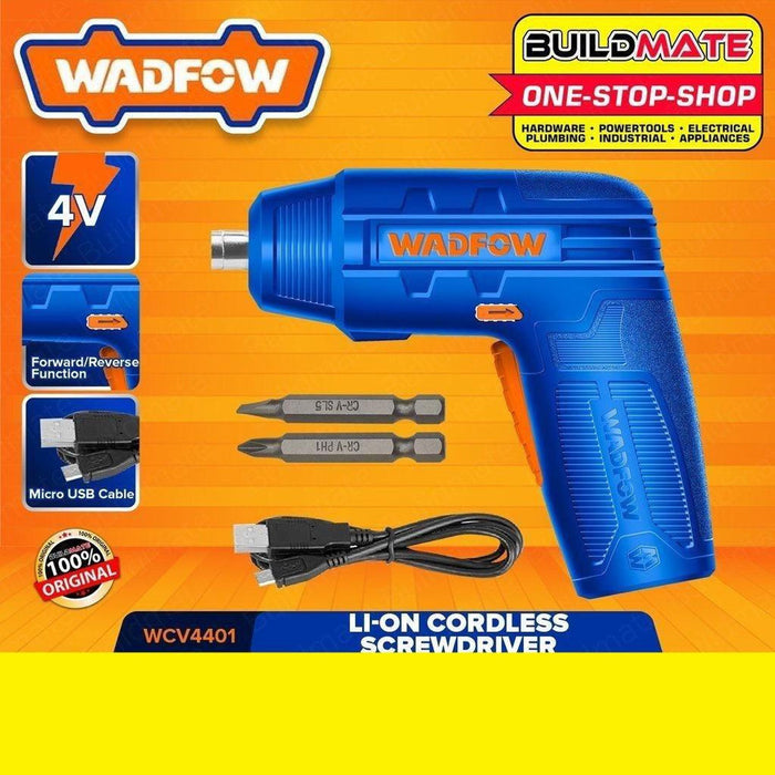 BUILDMATE Wadfow Lithium-Ion Cordless Screwdriver 4V Rechargeable Handheld Cordless Driver Tool Kit WCV4401 / WCV4404 - WCPT