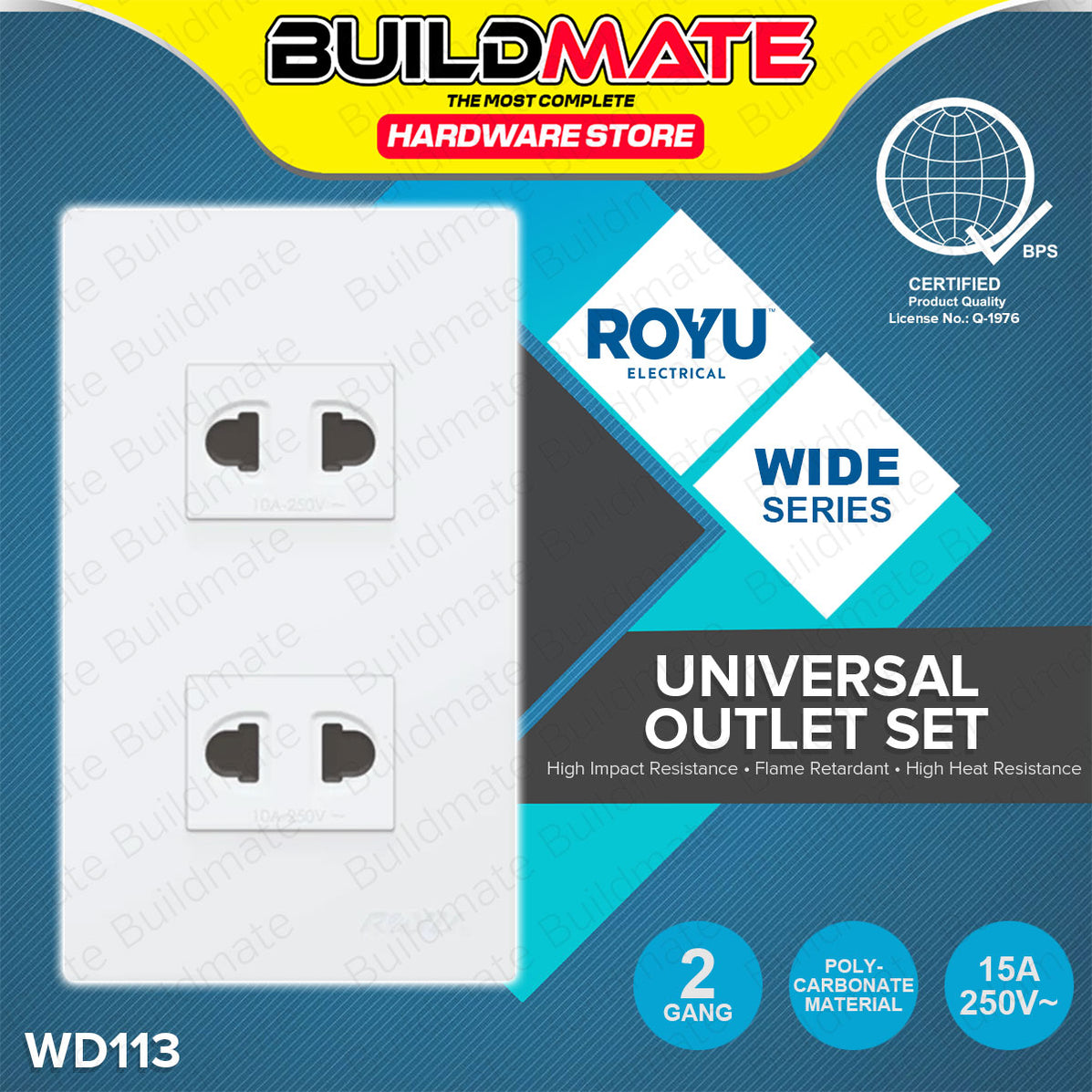 ROYU Wide Series Plate 1 2 3 Gang Universal Outlet Switch LED Reflecto ...