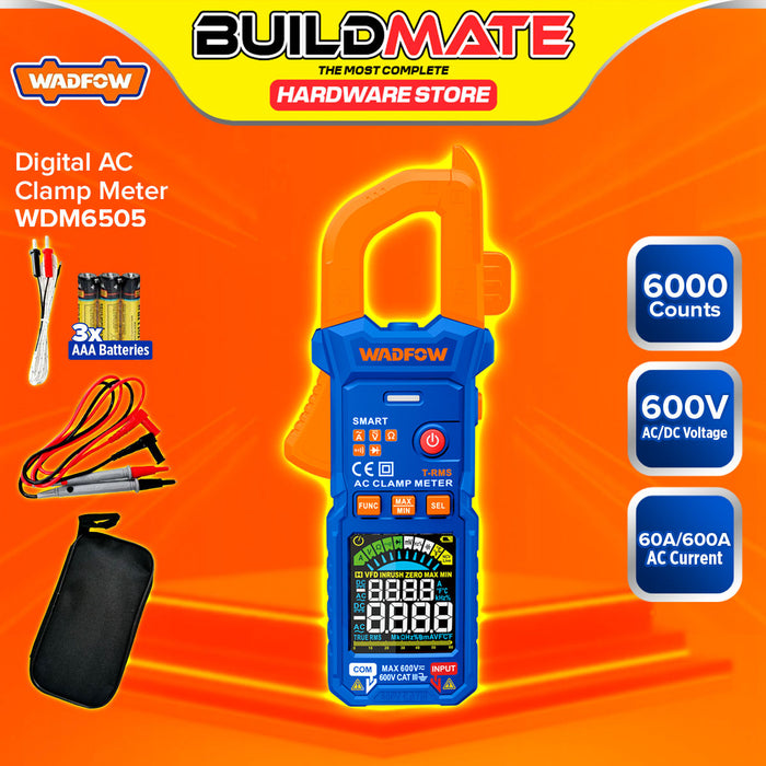 Building Multimeter BUILDMATE Wadfow 600V 6000 Counts Digital AC Clamp Meter Multimeter Te ...