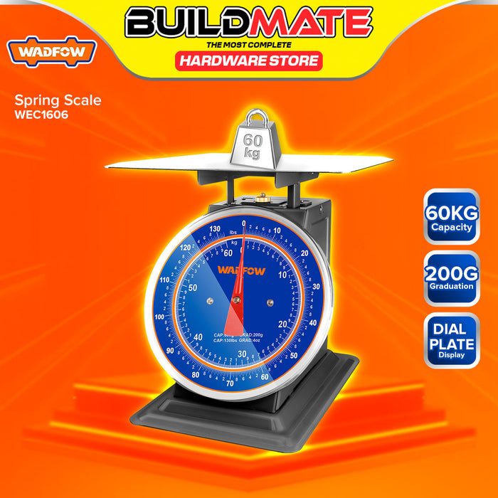 BUILDMATE Wadfow Flat Spring Scale 60kg / 130lb Mechanical Dial Measur ...