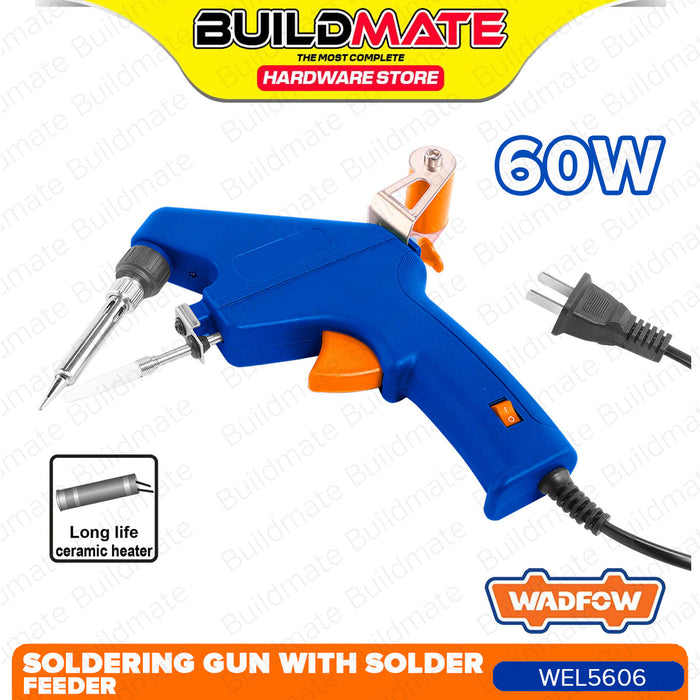 BUILDMATE Wadfow 60W Electric Soldering Gun with Soft Grip Solder Feeder WEL5606 - WHT