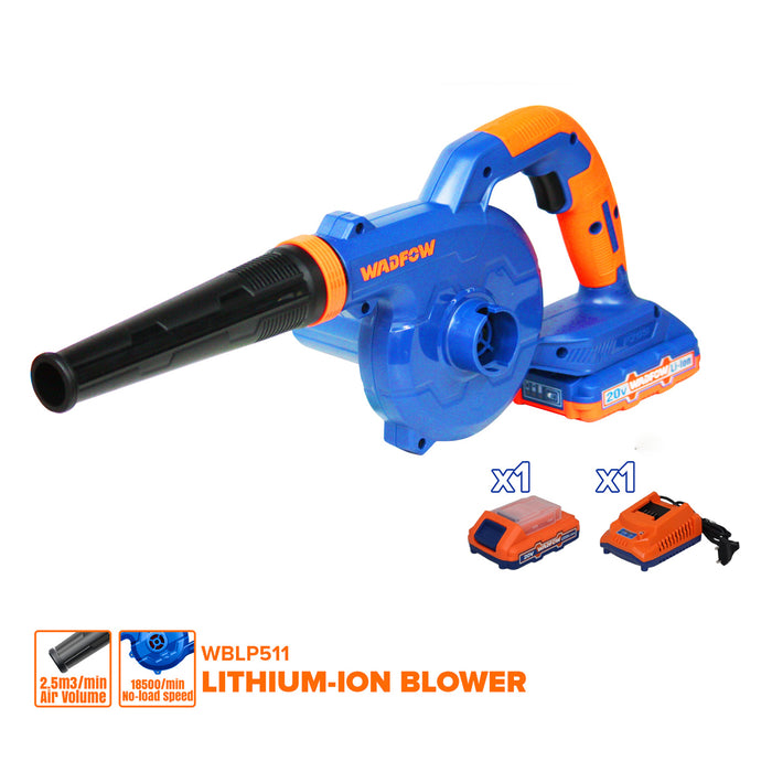BUILDMATE Wadfow Lithium-Ion Cordless Blower 20V Air Blower Car Air Dryer Rechargeable Blower Handheld Blower WBLP511 • WCPT