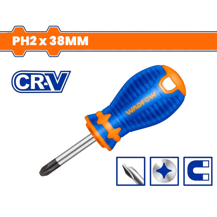 WADFOW Phillips Screwdriver Round Shank Screw Driver Magnetic Repairs Tools SOLD PER PIECE •BUILDMATE• WHT
