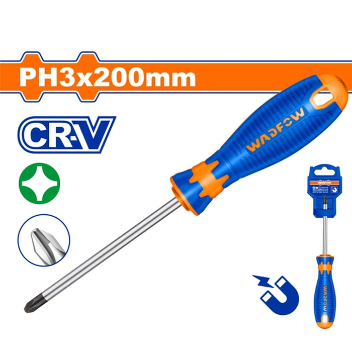WADFOW Slotted & Phillips Screwdrivers 38mm | 100mm | 150mm | 200mm [SOLD PER PIECE] •BUILDMATE• WHT