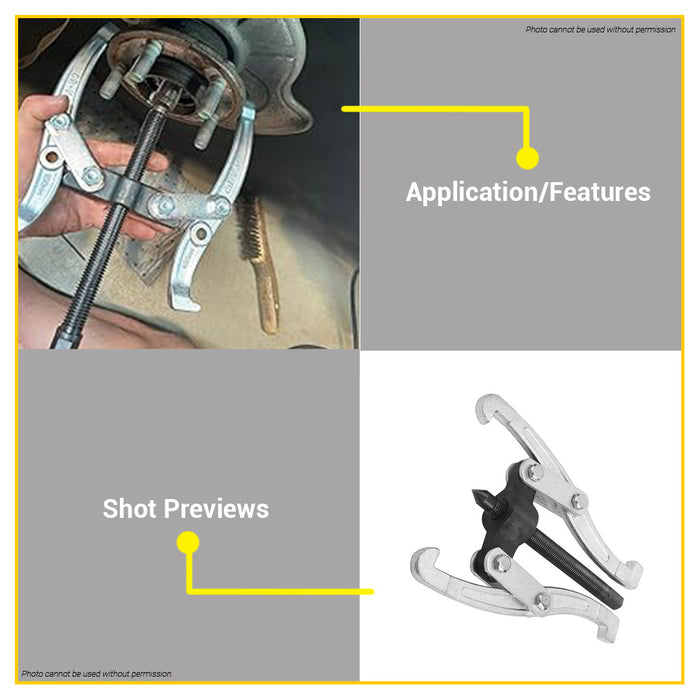 BUILDMATE Wadfow Two (2) Jaws Gear Puller 3" - 8" Inch Removal Car Bearing Wheel Pullers Remover Hand Tool SOLD PER PIECE - WHT