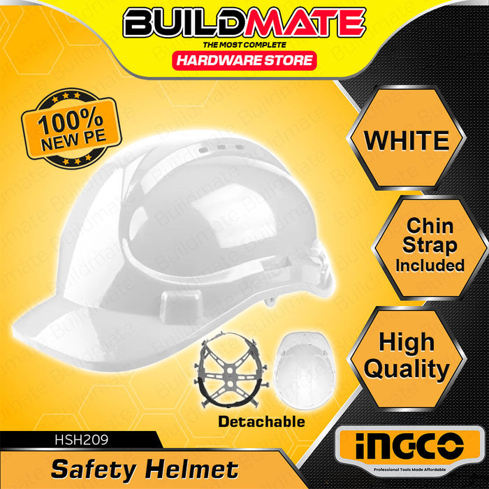 BUILDMATE Ingco Safety Helmet Blue , Red, White Orange Protective Hard Hat Construction Worksite Safety Head Gear Protection SOLD PER PIECE