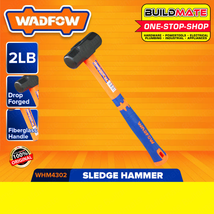 BUILDMATE Wadfow Sledge Hammer Stoning Maso 2LB | 3LB | 4LB [SOLD PER PIECE] Fiberglass Handle Large Tool for Wall Smashing and Wall Demolition Steel Black Head • WHT