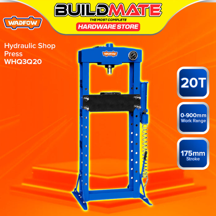 BUILDMATE Wadfow Hydraulic Shop Press 20T / 30T Manual Hydraulic Workshop Press Machine Pressing Bending Straightening Tool SOLD PER PIECE - WHT