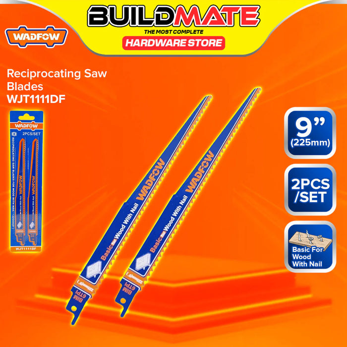 BUILDMATE Wadfow 2PCS/SET Reciprocating Saw Blades Basic for Wood / for Metal / For Wood with Nails Wood & Metal Cutting Blade SOLD PER SET - WHT