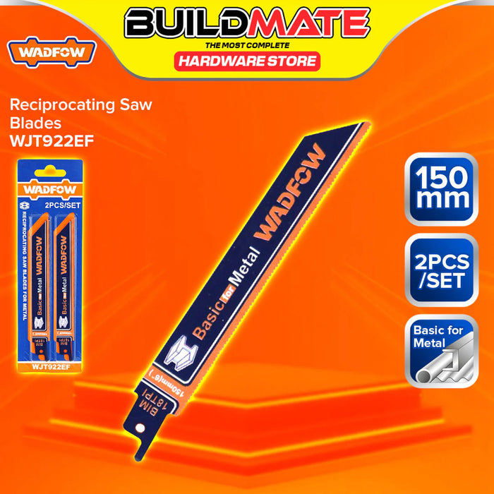 BUILDMATE Wadfow 2PCS/SET Reciprocating Saw Blades Basic for Wood / for Metal / For Wood with Nails Wood & Metal Cutting Blade SOLD PER SET - WHT