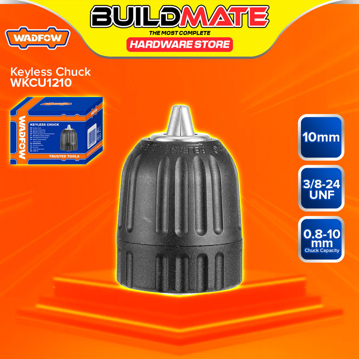 BUILDMATE Wadfow Keyless Chuck 0.8-10mm / 2-13mm Quick Change Keyless ...