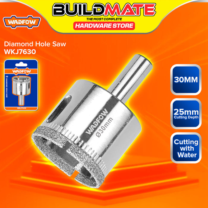 BUILDMATE Wadfow Diamond Hole Saw 20mm - 35mm Wet Diamond Drill Bit Hole Cutter Glass Cutting With Water for Tile Ceramics Porcelain  - WHT