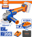 WADFOW Cordless Angle Grinder with 5pcs Metal Cutting Disc WLAP5312 WLAPB512 WCPT - BUILDMATE