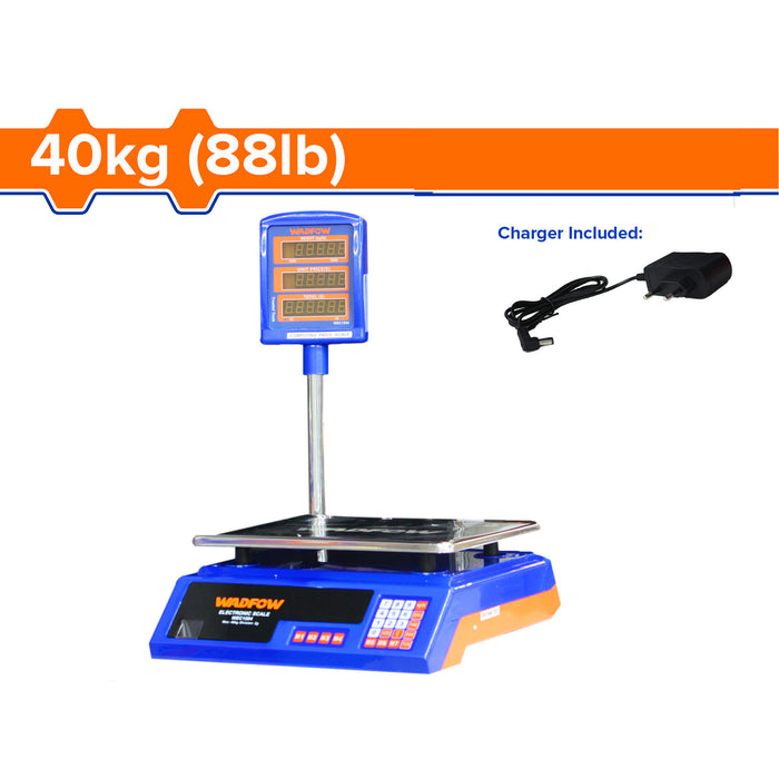 BUILDMATE Wadfow 40KG Electronic Digital Weighing Scale Rechargeable Kitchen Timbangan WEC1504 • WPT