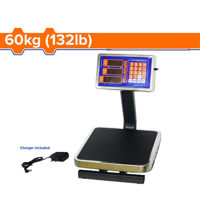 BUILDMATE Wadfow 60KG Electronic Scale Rechargeable Platform Weighing Scale Digital WEC1506 • WPT