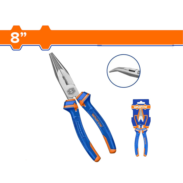 BUILDMATE Wadfow Bent Nose Pliers 160mm 6" 8" Inch Hand Tool for Beading Wire Wrapping DIY • WHT