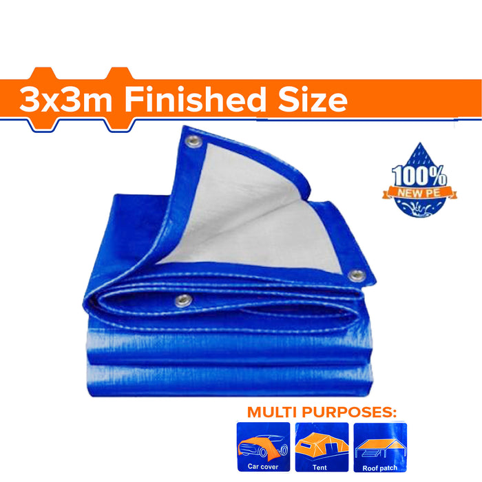 3m x 3m tarp BUILDMATE Wadfow 3Mx3M Polyethylene Tarp with Eyelets Tolda Multi-Purp — Buildmate