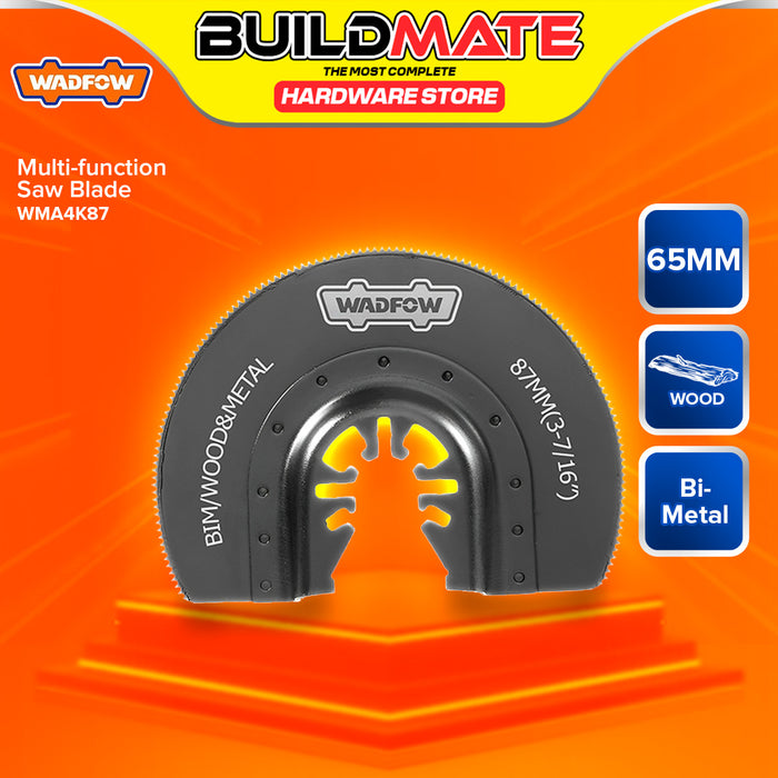 BUILDMATE Wadfow Multi-function Saw Blade 10MM - 87MM for Multitools HCS / BIM for Wood Metal - WHT