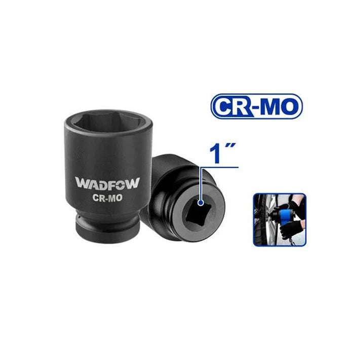 WADFOW 1" Cold Extrusion Drive Deep Impact Socket Set Cr-Mo WMS8258 WHT