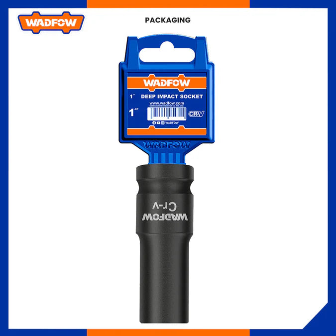 WADFOW 1" Cold Extrusion Drive Deep Impact Socket Set Cr-Mo WMS8258 WHT