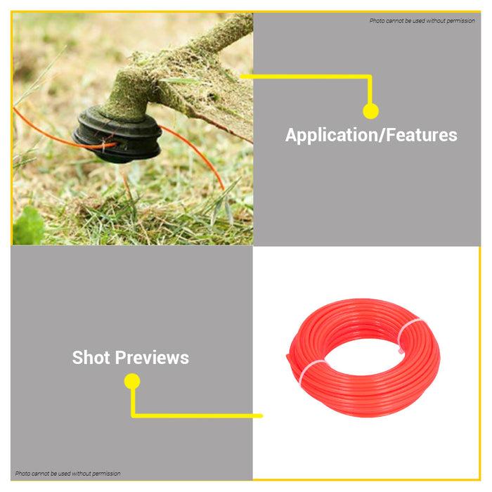 BUILDMATE Wadfow 2.0MM x 15M Trimmer Line Circular Nylon Threads WNG1110 - WHT