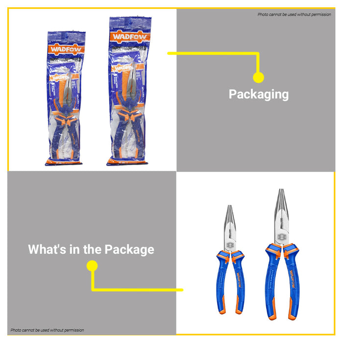 BUILDMATE Wadfow Bent Nose Pliers 160mm 6" 8" Inch Hand Tool for Beading Wire Wrapping DIY • WHT