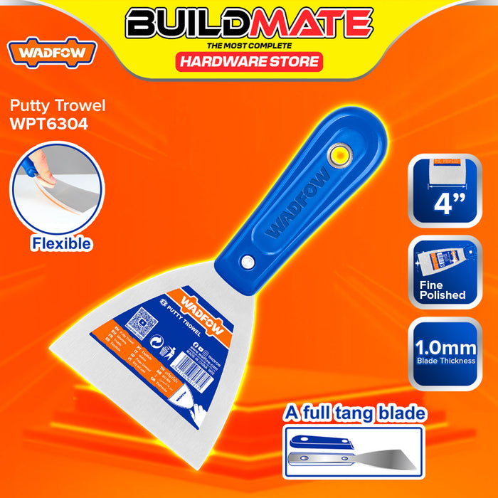 BUILDMATE Wadfow Putty Trowel 1.5" - 6" Filling Joint Spackle Putty Drywall Knife Finishing Trowel Wall Scraper Plastering Tool SOLD PER PIECE - WHT