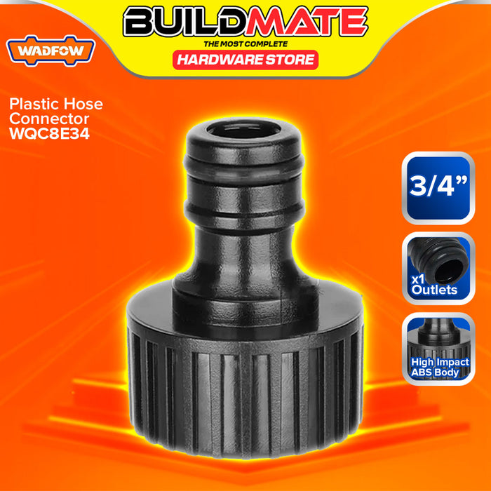 BUILDMATE Wadfow Plastic Hose Connector 2 Way / "Y" Snap-In / 3/4" Tap High Impact ABS Body Water Hose Fitting Adapter Joiner SOLD PER PIECE - WHT