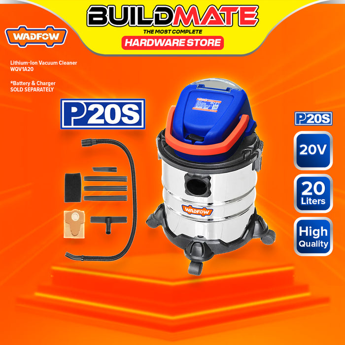 BUILDMATE Wadfow Lithium-Ion Cordless Vacuum Cleaner 20V Rechargeable Portable Floor Cleaning Tools WQV1A20 - WPT