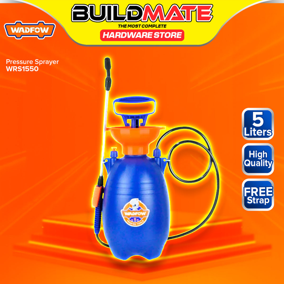 BUILDMATE Wadfow Pressure Sprayer 5L Handheld Garden Pump Sprayer Wate ...