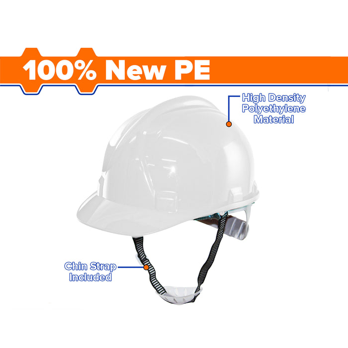 BUILDMATE Wadfow Safety Helmet Blue | Yellow | White | Red Working Cap Worker Hard Hat Head Gear WHT