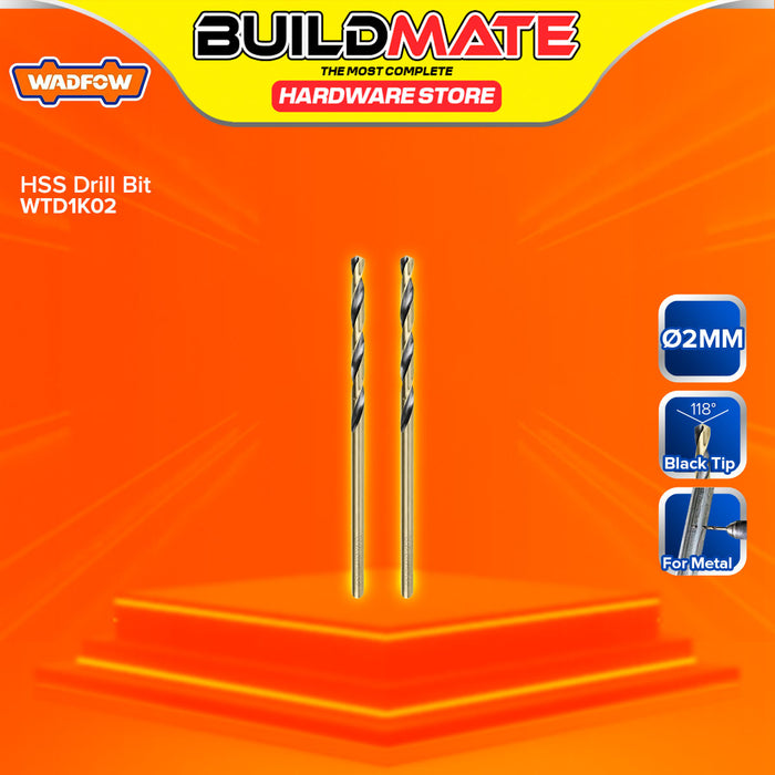 BUILDMATE Wadfow HSS Drill Bit 2mm - 13mm Black & Gold Metal Twist Drilling Tool Metalworking Drill Bit SOLD PER PIECE - WHT